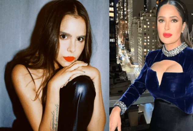 Yuya y Salma Hayek usan el mismo vestido Gucci en revistas de moda