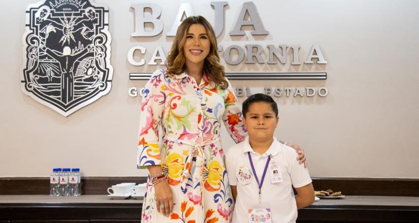 Impulsan Marina del Pilar y niño Santiago Pérez González los derechos de la niñez bajacaliforniana