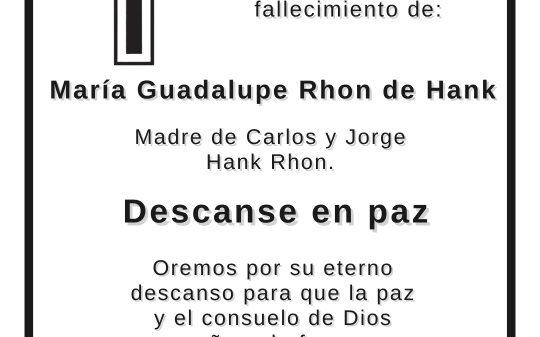 María Guadalupe Rhon de Hank