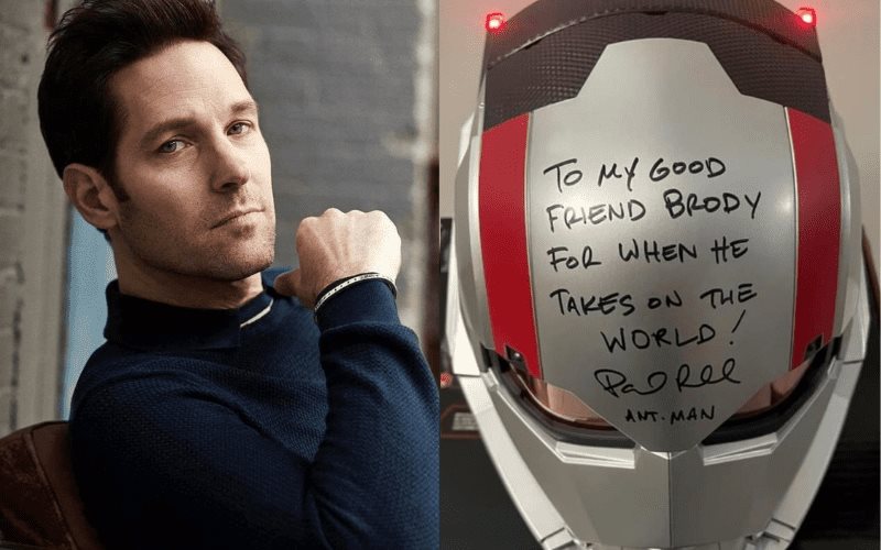 Paul Rudd le regala un casco autografiado de Ant-Man a niño que recibía acoso escolar
