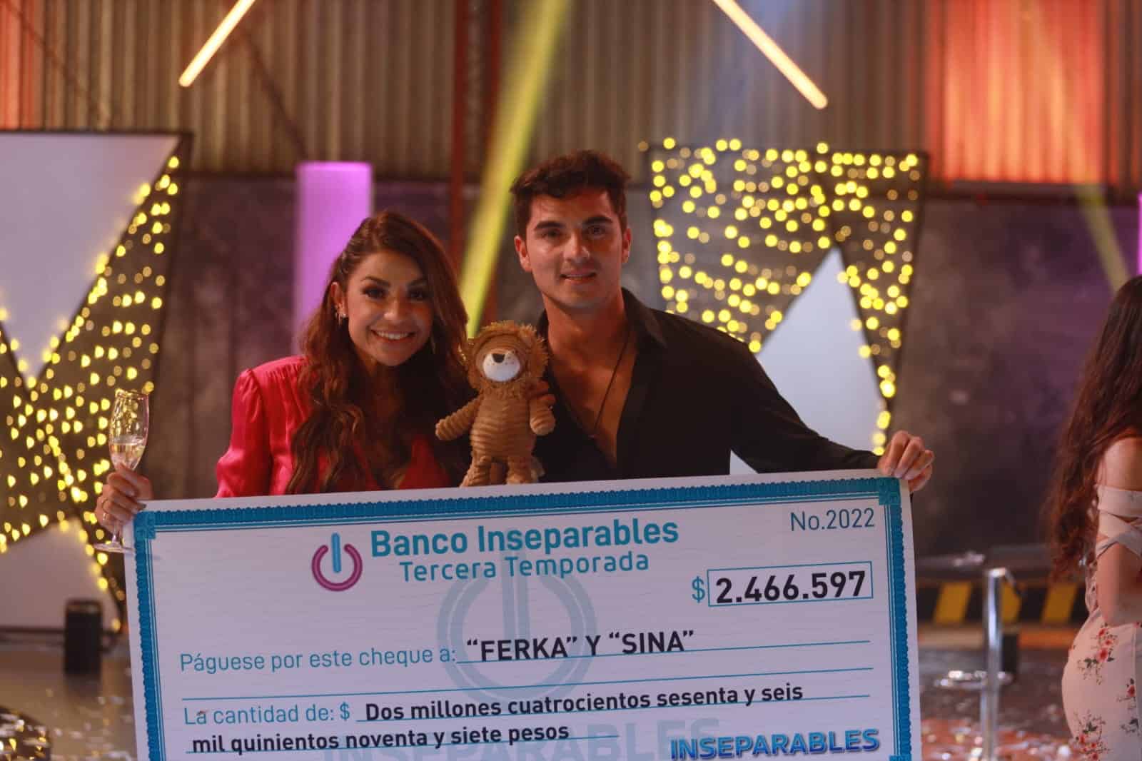 Inseparables, amor al límite Ferka Quiroz y Christian Estrada fueron los ganadores de la competencia