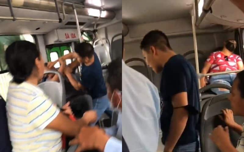 Joven golpea al acosador de una mujer en un transporte público en Nuevo León