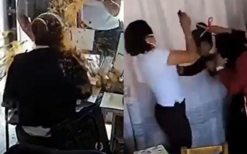 Graban a presidenta de DIF atacando a una mujer por celos e intentando hasta raparla en Tlaxcala