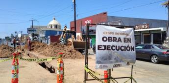 Avanza CESPE en la reposición de red de alcantarillado en Zona Centro de Ensenada