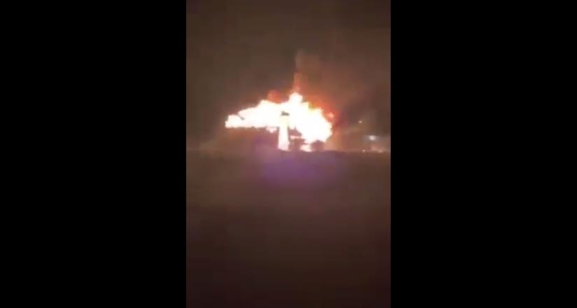 Durante la noche se reportó otro incendio de transportes en Mexicali