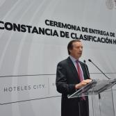 Otorga Sectur constancia de Clasificación Hotelera a Hoteles City en CDMX