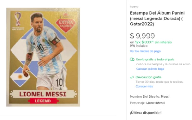 Álbum Qatar 2022: estampa de Messi se vende hasta en 10 mil pesos