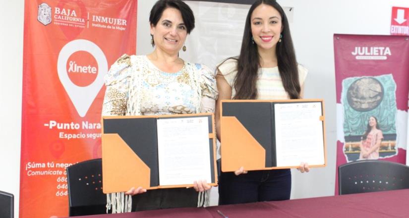 Firma INMUJER BC convenio con diputada Julieta Ramírez
