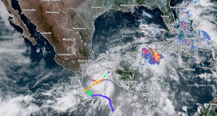 Huracán Orlene pierde intensidad y baja a categoría 3