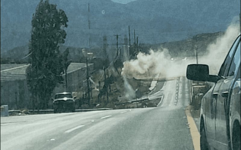 Reportan fuga de gas natural en la carretera Tecate - Tijuana
