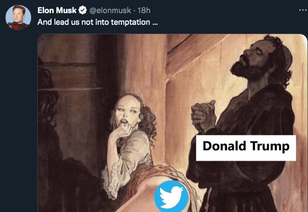Musk trolea a Trump por no caer en tentación de Twitter