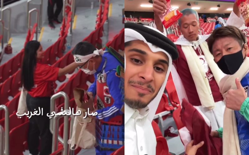 Japón sorprende en redes sociales luego de que limpiara estadio de Qatar tras partido
