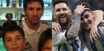 Julián Álvarez, de pedirle fotos a Leo Messi, a celebrar un Mundial con él