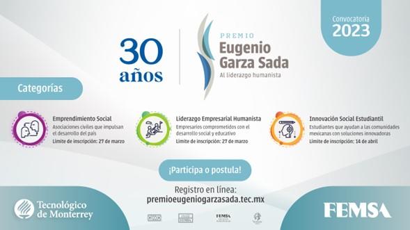 FEMSA y el Tec de Monterrey convocan a líderes sociales y empresariales a participar en el Premio Eugenio Garza Sada