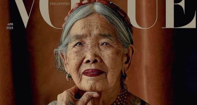 Revista Vogue pone en su portada a tatuadora de 106 años de Filipinas
