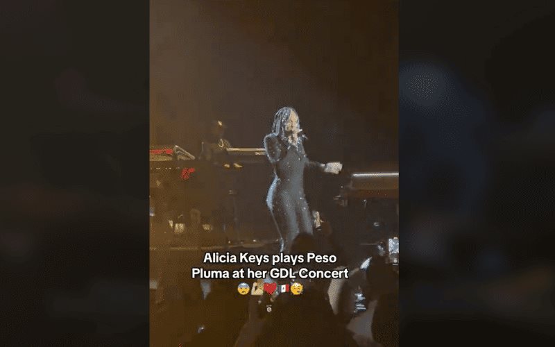 Alicia Keys bailó Ella baila sola de Peso Pluma y Eslabón Perdido en una presentación en Guadalajara