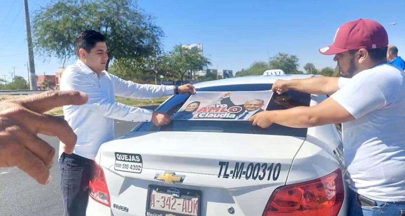 Choferes de taxis libres de Mexicali se sumaron a Claudia Sheinbaum