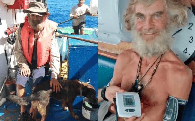 ¡Llevaban 3 meses en el mar! Buque de Atún Tuny rescata a un náufrago y a su perrita