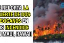 Se reporta la muerte de 2 mexicanos por incendios en Hawaii.