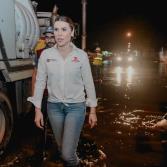 Recorrió Marina del Pilar zonas afectadas por Hilary en Mexicali durante la noche