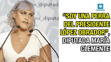 Soy una perra del Presidente López Obrador, Diputada María Clemente.
