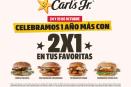 Tendrá Carls Jr hamburguesas al 2x1 los días 24 y 25 de octubre