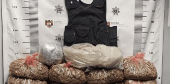 Decomisa Policía Municipal cerca de 40 kilos de droga y arma larga