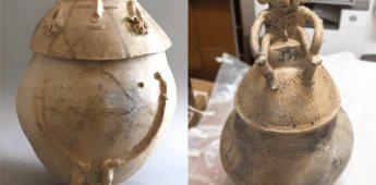 Retornan de Europa a Colombia urnas funerarias prehispánicas
