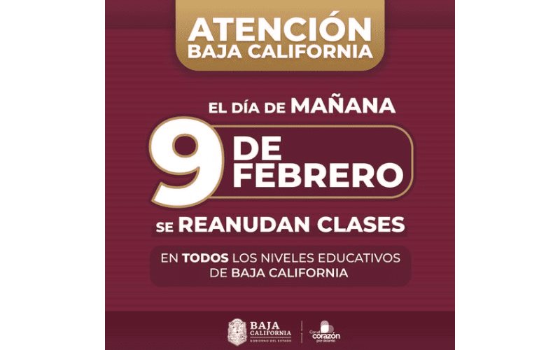 Marina del Pilar anuncia reanudación de clases en Baja California