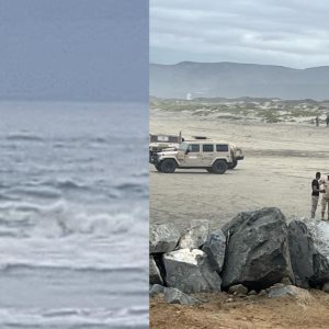 7 militares son tragados por el mar en Ensenada