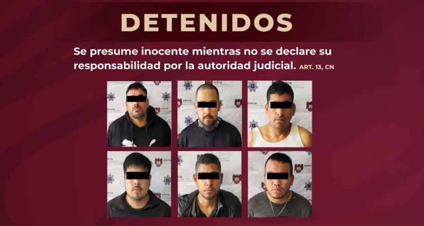 Secretaría de Seguridad de Tijuana informa sobre detención de 7 personas y decomiso de armamento