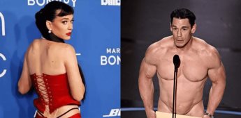 Critican a Katy Perry por atrevido vestido y aplauden a John Cena por su desnudo en los Oscar