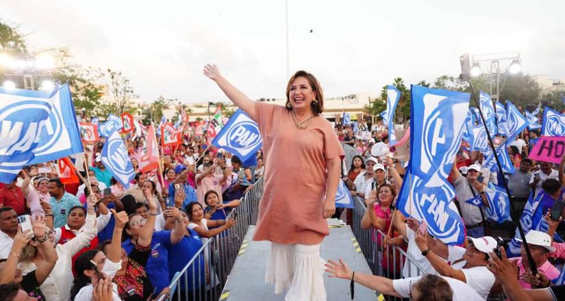 Xóchitl Gálvez dio discurso en Quintana Roo tras su visita