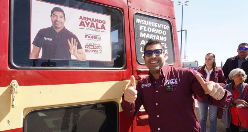 Armando Ayala afirma que la 4T busca tener un transporte público seguro y eficiente