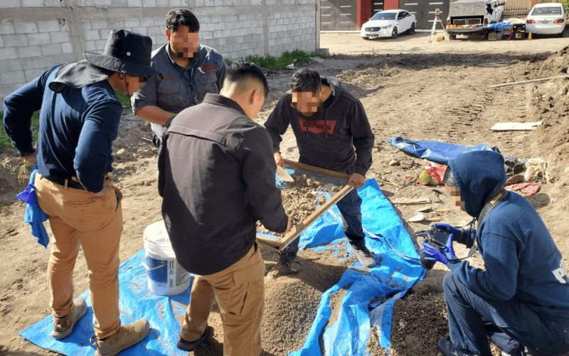 FGE localiza restos óseos durante cateo en predio de la colonia Ejido Francisco Villa