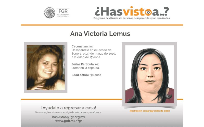 Solicitan Fiscalía de Baja California y Fiscalía General de la República, apoyo para localizar a Ana Victoria Lemus