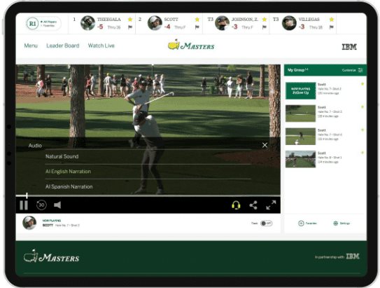 IBM lleva la IA generativa al torneo Masters para ofrecer una mejor experiencia digital a los fans del golf en todo el mundo