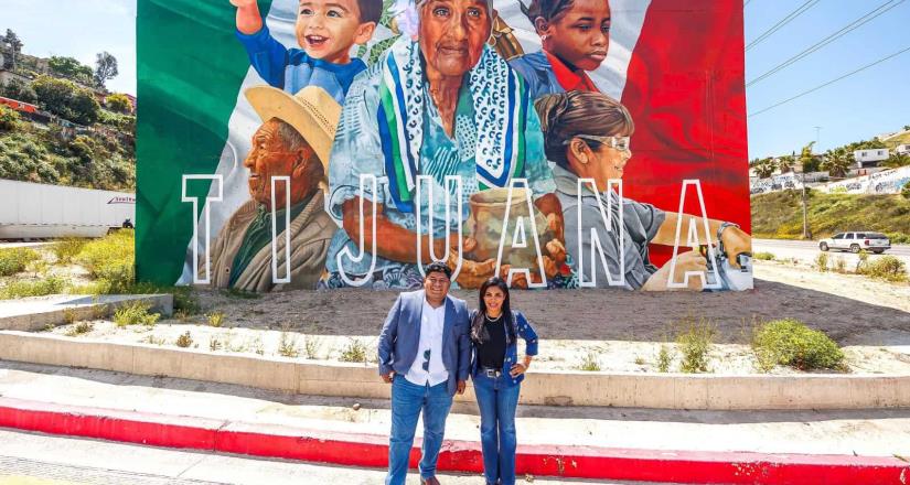 Premio Nacional de la Juventud resalta con mural en rampa de frenado, dice alcaldesa de Tijuana