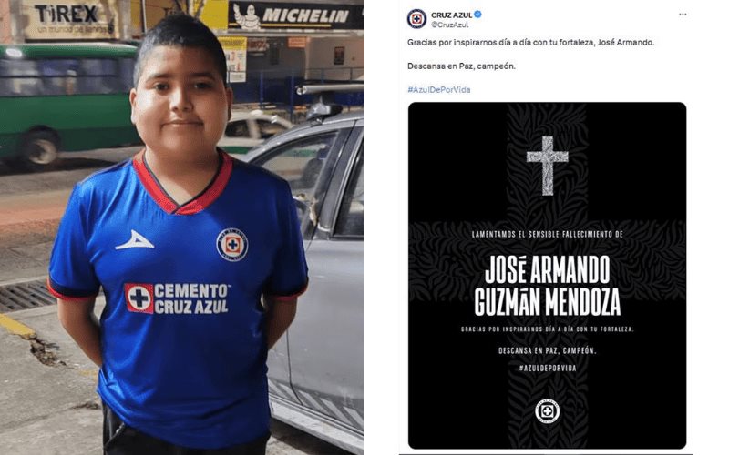 Muere José Armando, niño aficionado del Cruz Azul que padecía leucemia y renunció a las quimioterapias