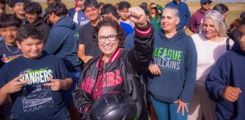 Rocío Adame anuncia mejoras para espacios deportivos en Rosarito