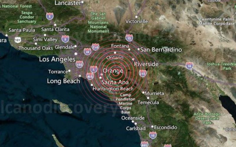 Sismo al Suroeste de Corona, California