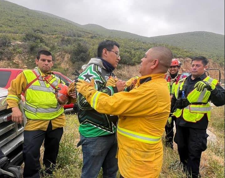 Bomberos de Tijuana coordinaron rescate de ciudadano extraviado