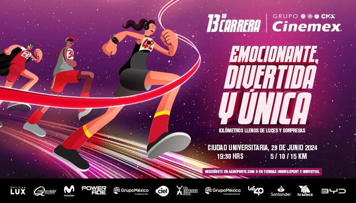 Descubre la magia de la 13ª edición de la Carrera Grupo Cinemex