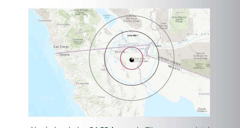 Registraron sismo en Valle de Mexicali de magnitud 4.6