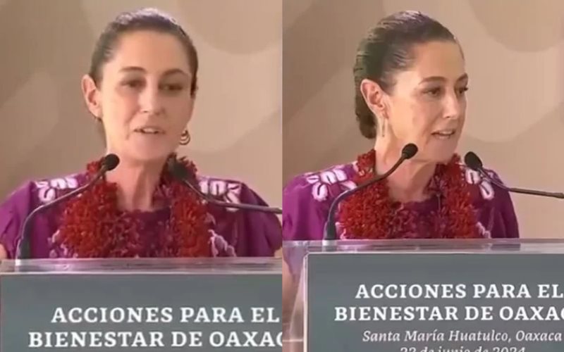 Sismo de magnitud 4.4 irrumpe discurso de Claudia Sheinbaum en Oaxaca