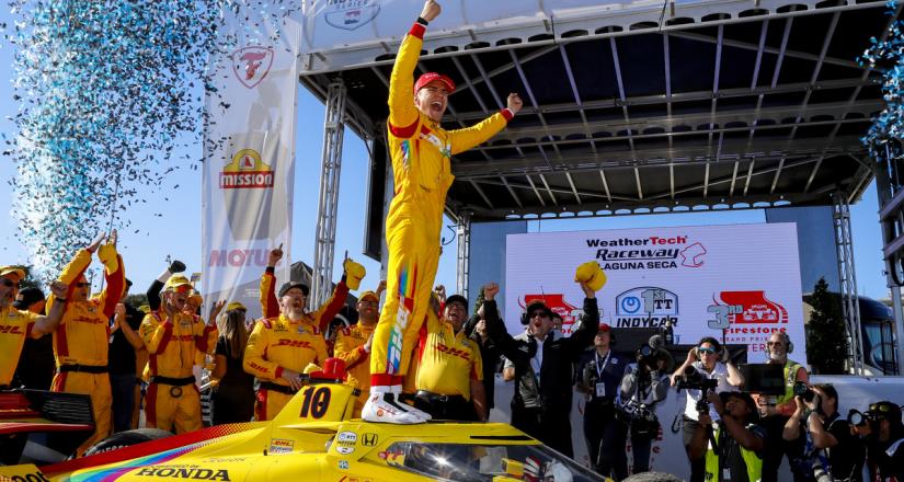 Palou y Herta encabezan el 1-2 de Honda en Laguna Seca