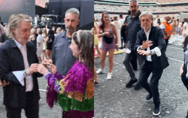 Captan a Paul McCartney bailando en concierto de Taylor Swift