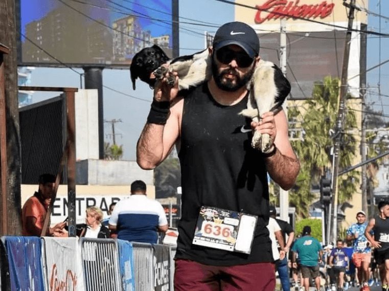 Corredor abandona a perrito atropellado que según rescató