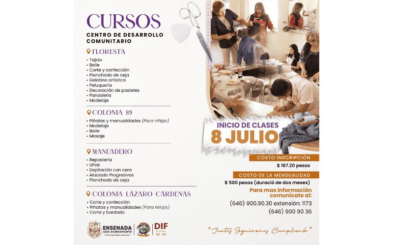 Promueve DIF cursos para julio en los Centros de Desarrollo Comunitario