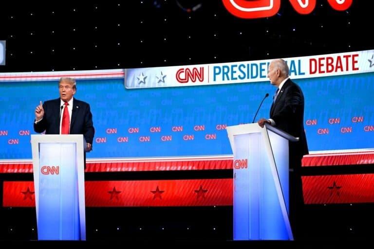 Biden tropieza y Trump gana el debate